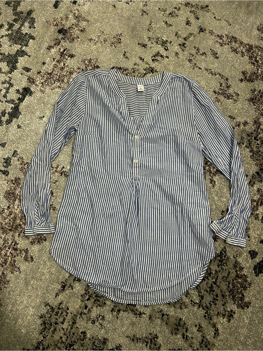 Old Navy Blue and White Striped Coastal Tunic